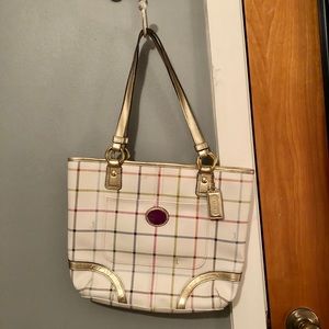 Plaid Coach Purse